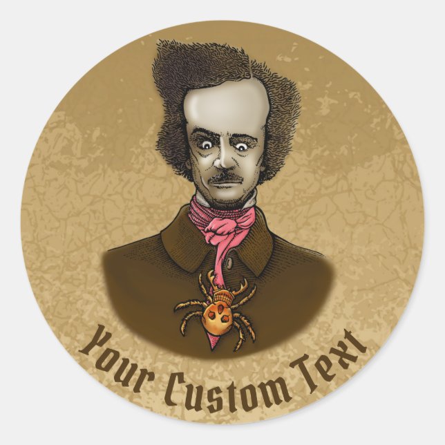 Pegatina Redonda Edgar con un error de oro (Anverso)