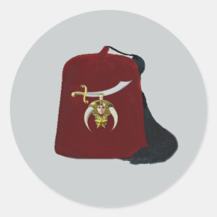 Pegatina Redonda Edición de Shriners