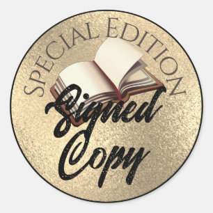 Pegatina Redonda Edición Especial Firmada Copy Gold 2