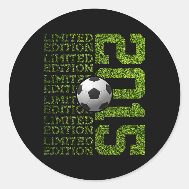 Pegatina Redonda Edición Limitada 2015 Fútbol 11º Cumpleaños (Anverso)