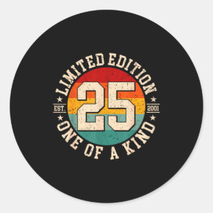 Pegatina Redonda edición limitada de 25 años de antigüedad 2001 25º