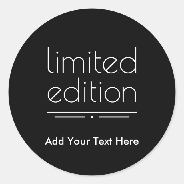 Pegatina Redonda Edición limitada - Eres de una especie (Anverso)