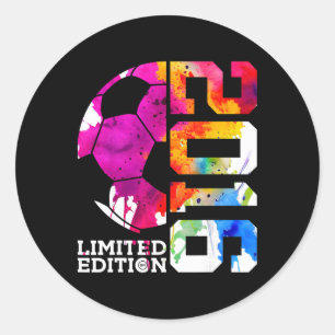 Pegatina Redonda Edición Limitada Fútbol Cumpleaños 10 2016 