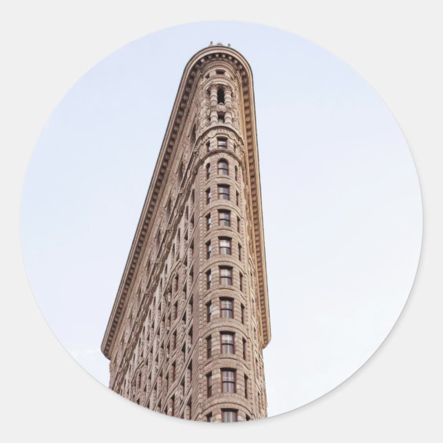 Pegatina Redonda Edificio Flatiron (Anverso)