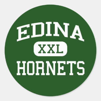 Pegatina Redonda Edina - Hornets - Escuela Secundaria - Edina Minne