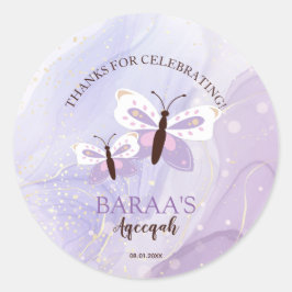 Pegatina Redonda Editable Aqiqah for Baby girl Sticker