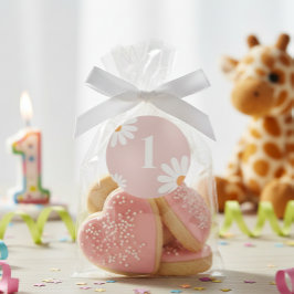 Pegatina Redonda Editable Daisy Birthday sticker