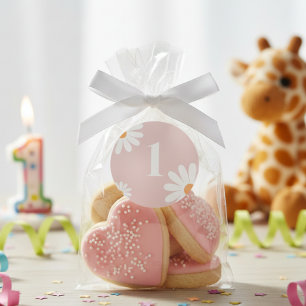 Pegatina Redonda Editable Daisy Birthday sticker