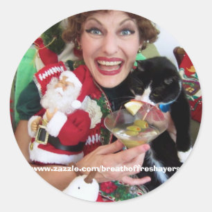 Pegatina Redonda ¡Edna Christmas Stickers!