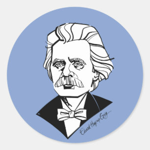 Pegatina Redonda Edvard Grieg