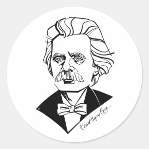Pegatina Redonda Edvard Grieg