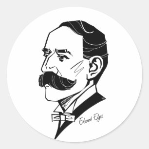 Pegatina Redonda Edward Elgar
