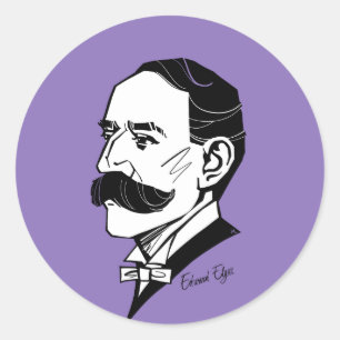 Pegatina Redonda Edward Elgar