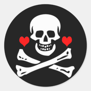 Pegatina Redonda Edward England-Hearts