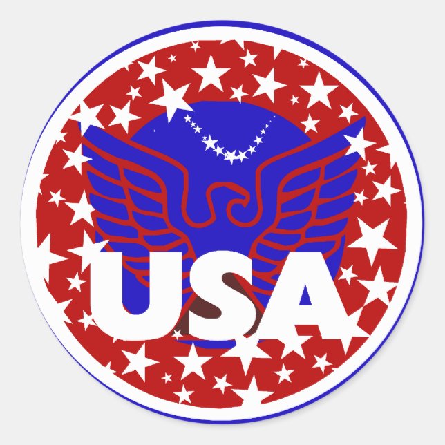 PEGATINA REDONDA EE.UU. (Anverso)