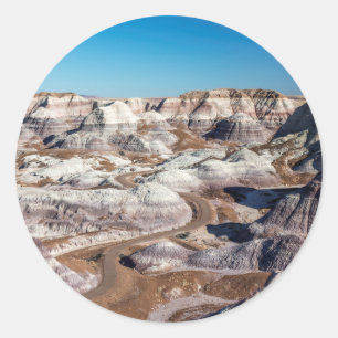 Pegatina Redonda EE.UU., Arizona, Parque Nacional del Bosque Petrif