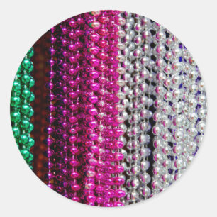 Pegatina Redonda EE.UU., Louisiana, Nueva Orleans.Mardi Gras