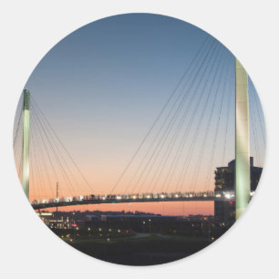 Pegatina Redonda EE.UU., Nebraska, Omaha, Bob Kerrey Peatón