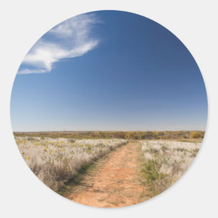 Pegatina Redonda EE.UU., Oklahoma, pastizales nacionales Black Kett