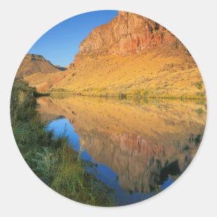 Pegatina Redonda EE.UU., Oregón, cañón del río Owyhee