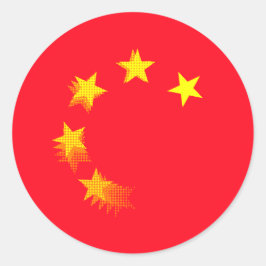 Pegatina Redonda EEUU vs CHINA / CHINA