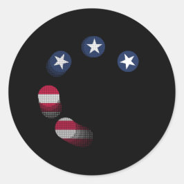 Pegatina Redonda EEUU vs CHINA / EEUU