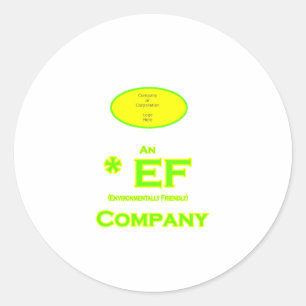 Pegatina Redonda EF - Empresa amigable con el medio ambiente1