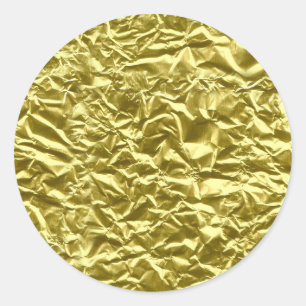 Pegatina Redonda Efecto de lámina de oro personalizada