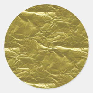 Pegatina Redonda efecto metalizado dorado