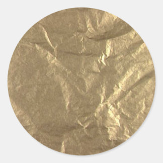 Pegatina Redonda efecto metalizado dorado