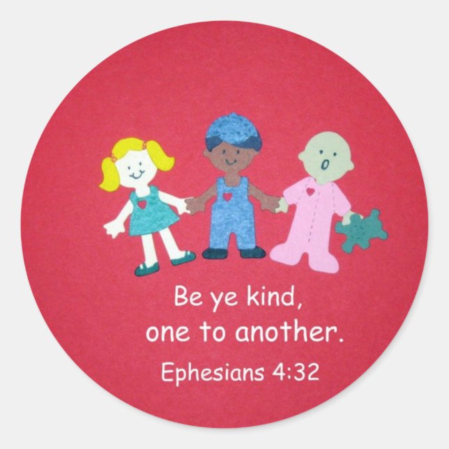 Pegatina Redonda Efesios 4:32 (Anverso)