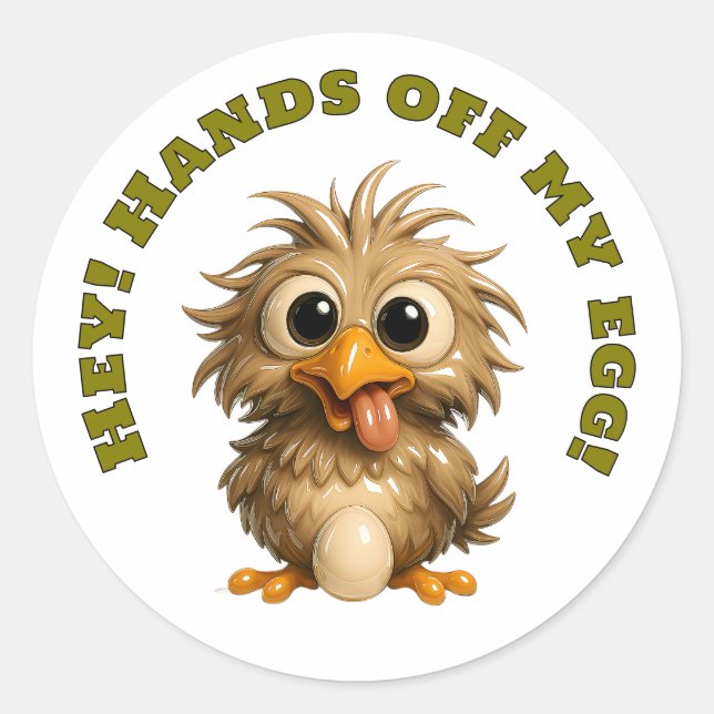 Pegatina Redonda Egg Guard Sticker (Anverso)