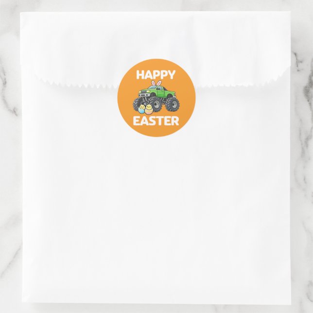Pegatina Redonda Egg Hunt Crew Cute Easter Holiday (Bolso)
