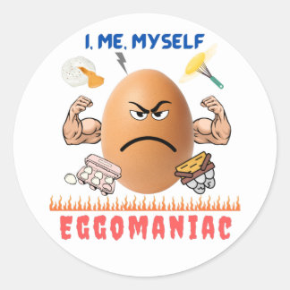 Pegatina Redonda Eggomaniac - ¡El Huevo Badass! | Feliz Pascua Grac