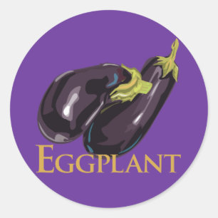 Pegatina Redonda Eggplant Eggplant
