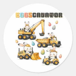 Pegatina Redonda eggscavator