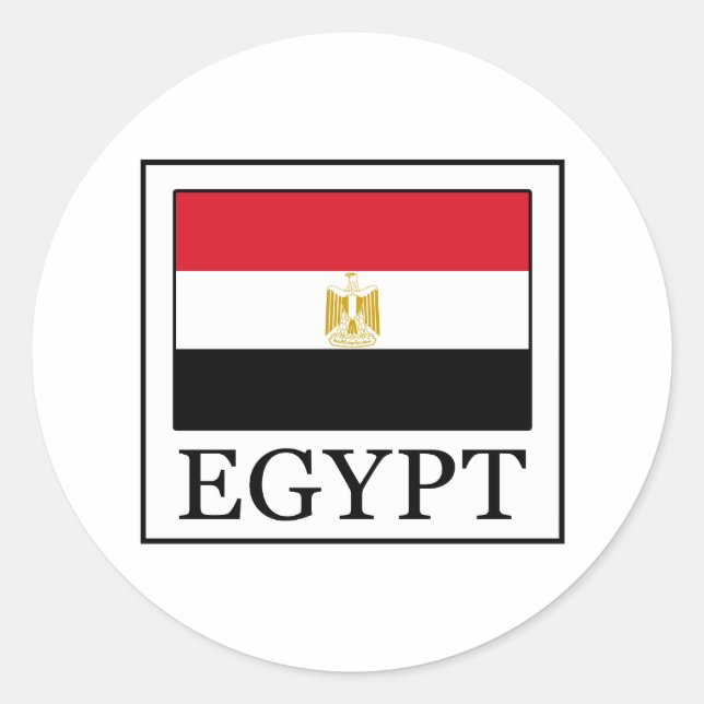 Pegatina Redonda Egipto (Anverso)