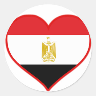 Pegatina Redonda Egipto: Amar