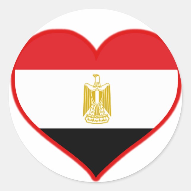 Pegatina Redonda Egipto: Amar (Anverso)
