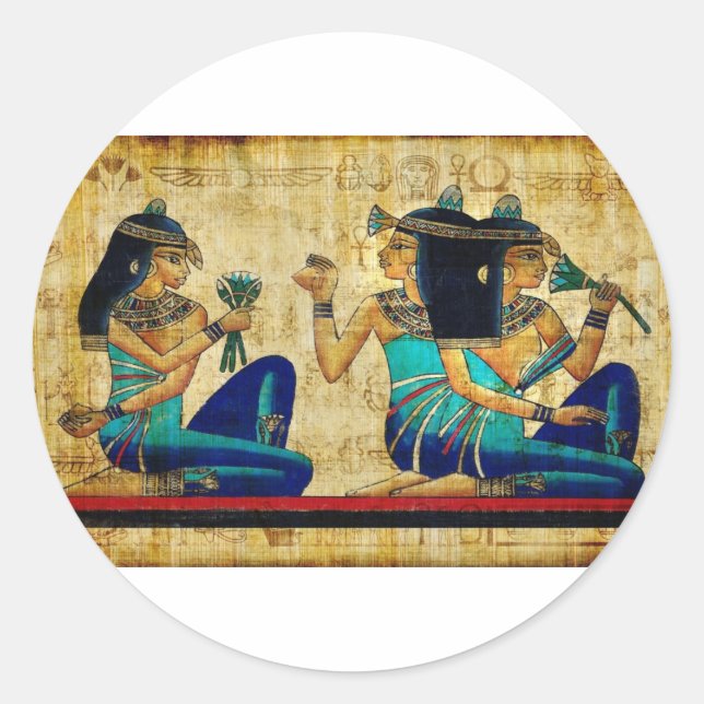 Pegatina Redonda Egipto antiguo 6 (Anverso)