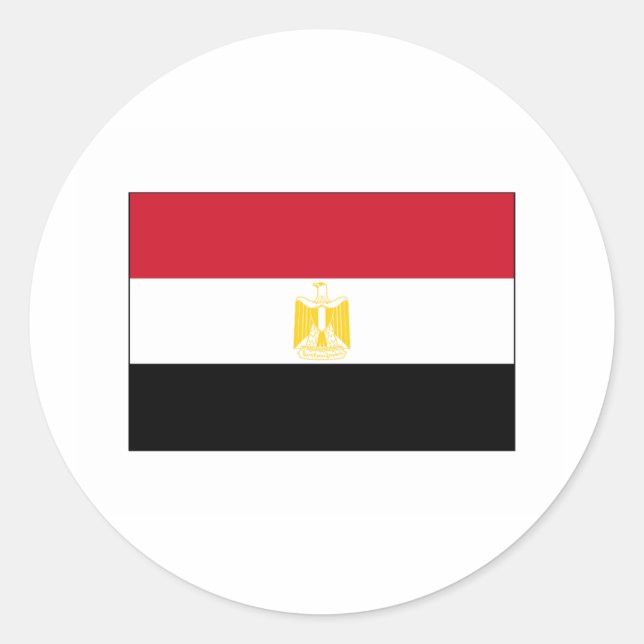 Pegatina Redonda Egipto FLAG International (Anverso)