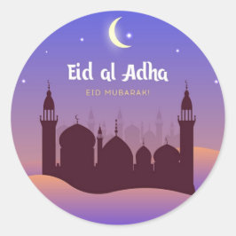 Pegatina Redonda Eid Al Adha Mubarak