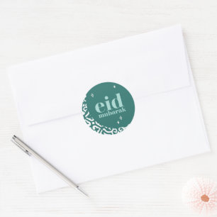 Pegatina Redonda Eid Mubarak