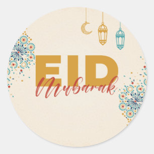 Pegatina Redonda Eid mubarak