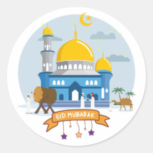 Pegatina Redonda EID Mubarak