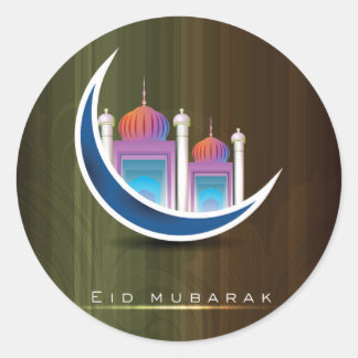 Pegatina Redonda Eid mubarak