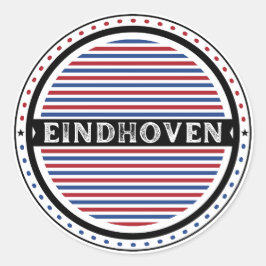 Pegatina Redonda Eindhoven City Pride Emblem – Dutch Identity