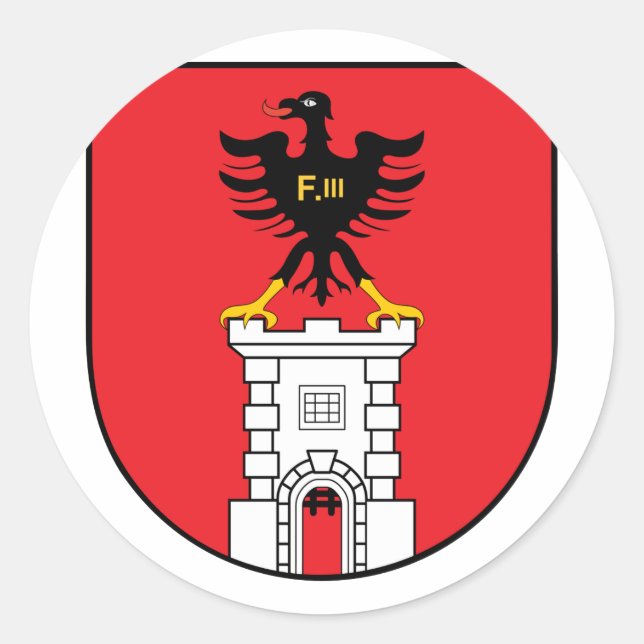 Pegatina Redonda eisenstadt, Austria (Anverso)