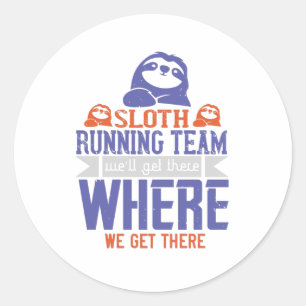 Pegatina Redonda Ejecución - Equipo de ejecución de ranura