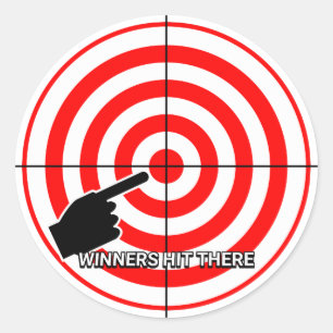 Pegatina Redonda Ejercicios de tiro del orinal